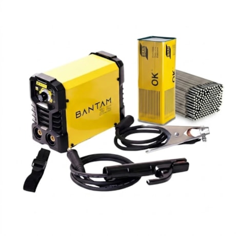 Kit Inversora de Solda 120A Monofásica Bivolt ESAB Bantam 2.5 + Eletrodo Lata 18Kg OK Serralheiro 2,5mm-b5289b3f-88e2-4f88-9c6c-adfbe6d8ddd2