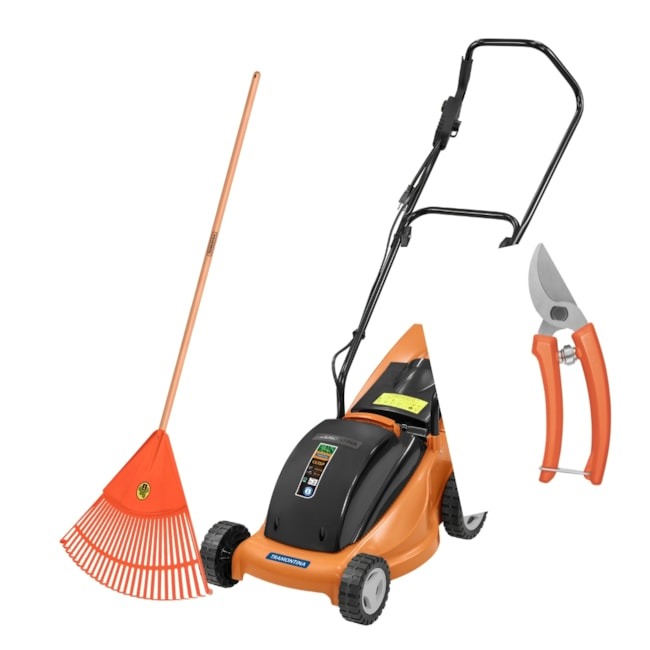Kit Jardinagem Cortador de Grama Elétrico Tramontina CE35P 1300 W + Tesoura para Poda com Cabo Plástico + Vassoura Plástica para Jardim-0de8c996-e8a2-4fab-858e-d1ca28fba9c8