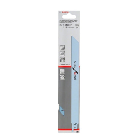 Kit Lâminas de Serra Sabre Bimetal 225mm Metal Flex S1122 EF com 2 Peças 2608656042 BOSCH-5cbc05cf-330d-446d-860f-5cf173af1ec5