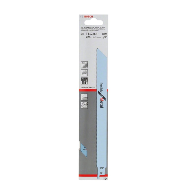 Kit Lâminas de Serra Sabre Bimetal 225mm Metal Flex S1122 EF com 2 Peças 2608656042 BOSCH-611ee408-a914-4e2f-bb29-47bbc602c22f