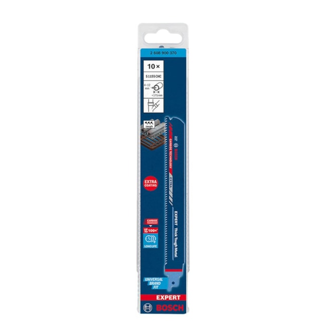Kit Lâminas de Serra Sabre HCS 225mm Metal S1155CHC Carbide com 10 Peças 2608900370 BOSCH-19395eb1-8339-41ab-a158-2fc3fa8fa321