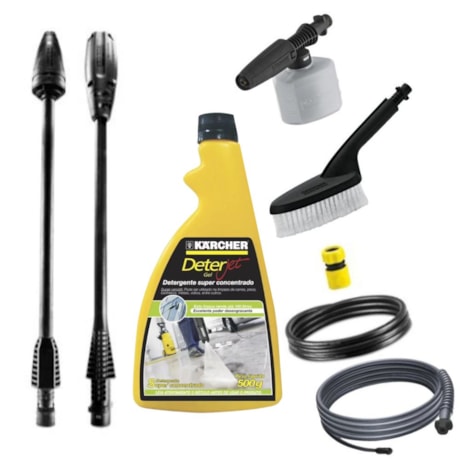 Kit Lavadora de Alta Pressão 1740 Libras 300L/H 1500W K2 PLUS TURBO com Detergente 500g Mangueira 3m-e03c1102-b2b7-47ab-a3b5-62bb582771e9