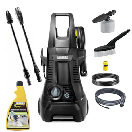 Kit Lavadora de Alta Pressão 1740 Libras 300L/H 1500W K2 PLUS TURBO com Detergente 500g Mangueira 3metros Auto Escova e Aplicador KARCHER-64109d68-56da-4b2c-9ce7-3d76dacdf478