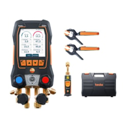 Kit Manifold Digital Bluetooth TH Sonda Medição Vácuo Temp 2 Pinça Cab