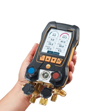 Kit Manifold Digital Bluetooth TH Sonda Medidora Vácuo Temp 2 Pinça Cabo USB com 4 Mangueiras e Maleta TESTO 558s TESTO-a78ea53a-6b7c-4e5b-8b44-d1e865a7a8ad