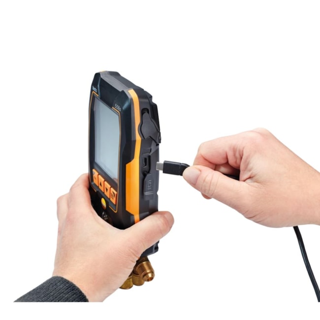 Kit Manifold Digital Bluetooth TH Sonda Medidora Vácuo Temp 2 Pinça Cabo USB com 4 Mangueiras e Maleta TESTO 558s TESTO-c1363f8c-f8bc-44dc-905c-f25eaf79f15d