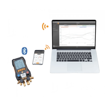 Kit Manifold Digital Inteligente com Sonda de Vácuo e Temperatura Sem Fio com Pinça e Maleta 570s TESTO-62d20016-100f-47e1-a52a-96e9f5f4a47b