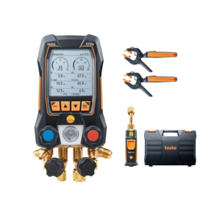 Kit Manifold Digital Inteligente com Sonda de Vácuo e Temperatura Sem Fio com Pinça e Maleta 570s TESTO-7fdb29f3-bf79-431d-8e16-7325e4ae7010