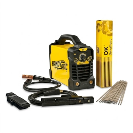Kit Máquina de Solda 160A 220V Inversora ESAB HandyArc 162I + Eletrodo 3,25mm 5kg E6013 OK Serralheiro-40d4c973-c1ef-4a47-aefd-4a14ed77b2b1