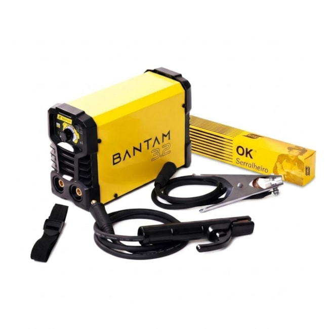 Kit Máquina de Solda Inversora ESAB Bantam 3.2 160A Bivolt + Eletrodo OK Serralheiro 3,25mm 5Kg-11149a27-284a-431f-98c0-aaf041eec1d4