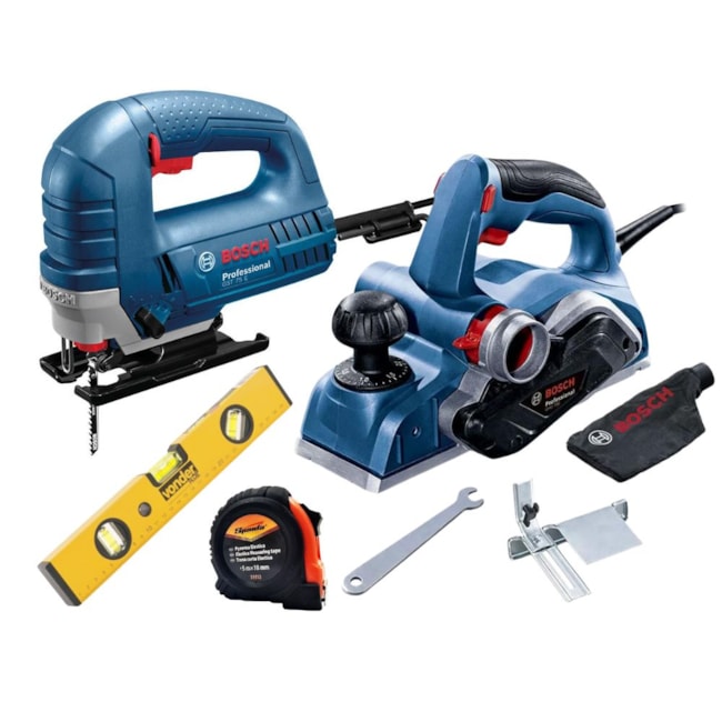 Kit Marceneiro com Serra Tico Tico + Plaina + Nível de Alumínio + Trena Curta 5 Metros BOSCH-f4c093c6-7e95-4648-99fb-79ddd37c84b6