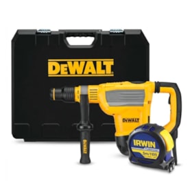 Kit Martelete Perfurador Rompedor D25614K DEWALT SDS MAX 1350W 220V com Maleta + Trena Manual 5 Metros IW13950 IRWIN