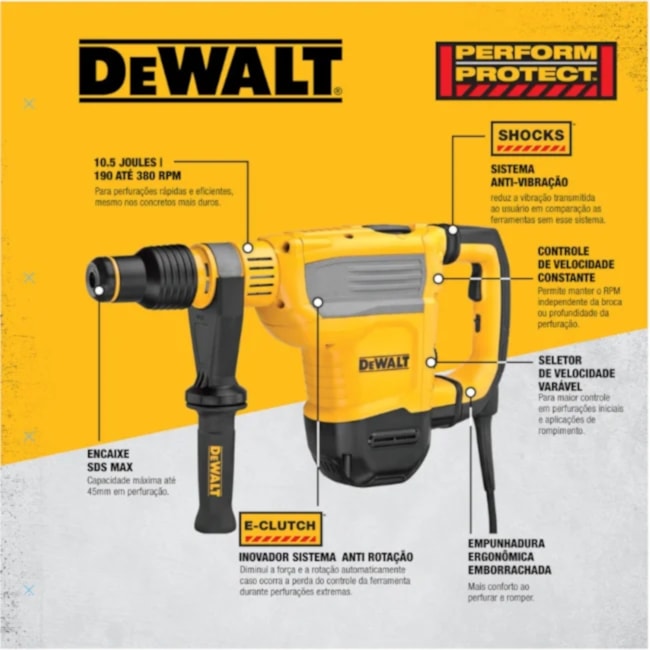 Kit Martelete Perfurador Rompedor D25614K DEWALT SDS MAX 1350W 220V com Maleta + Trena Manual 5 Metros IW13950 IRWIN
											-ff68d06f-88da-439e-b38f-9368e90e9da3