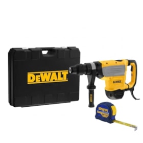 Kit Martelete Perfurador Rompedor D25733K DEWALT 1600W 220V com Maleta + Trena Manual 5 Metros IW13950 IRWIN