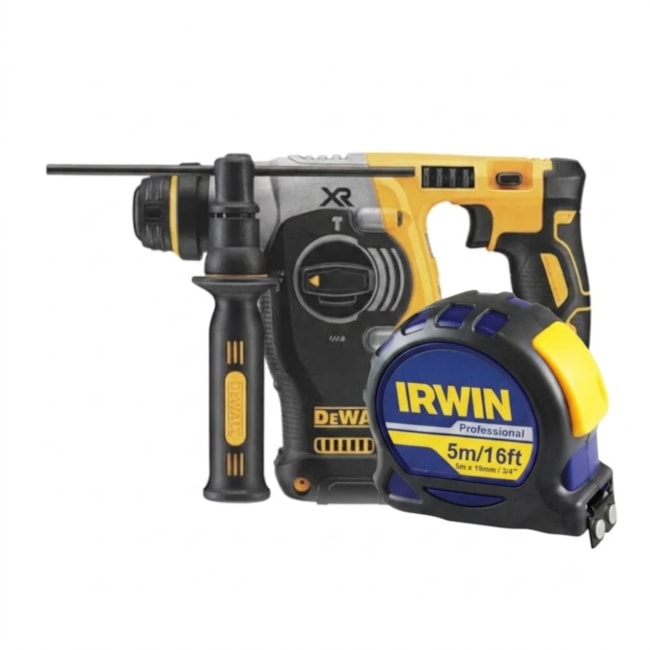 Kit Martelete Perfurador Rompedor DCH273B DEWALT SDS Plus Brushless 20V sem Bateria e Carregador + Trena Manual 5 Metros IW13950 IRWIN-8c17d3a4-e8b2-4d5a-9bca-3c9f30cbeb84