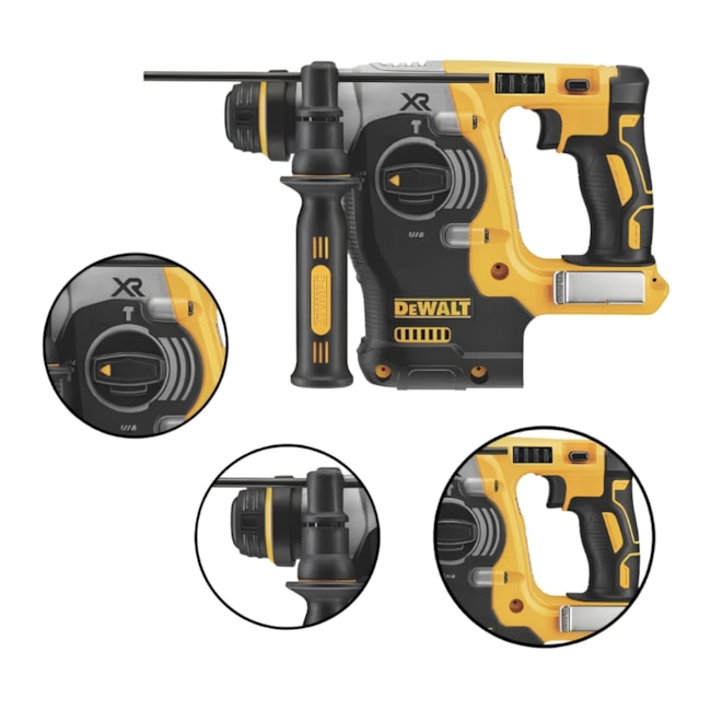Kit Martelete Perfurador Rompedor DCH273B DEWALT SDS Plus Brushless 20V sem Bateria e Carregador + Trena Manual 5 Metros IW13950 IRWIN-2a278d62-d208-465c-b580-cb26300d4043