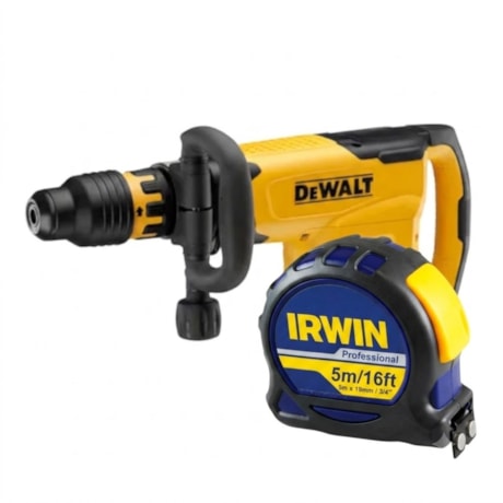 Kit Martelo Demolidor DEWALT D25881K 1700W 220V SDS Max + Trena Manual Irwin IW13950 5 Metros