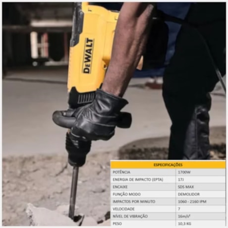 Kit Martelo Demolidor DEWALT D25881K 1700W 220V SDS Max + Trena Manual Irwin IW13950 5 Metros-cc56783e-1455-4d59-91e7-3a2c73a8e01f