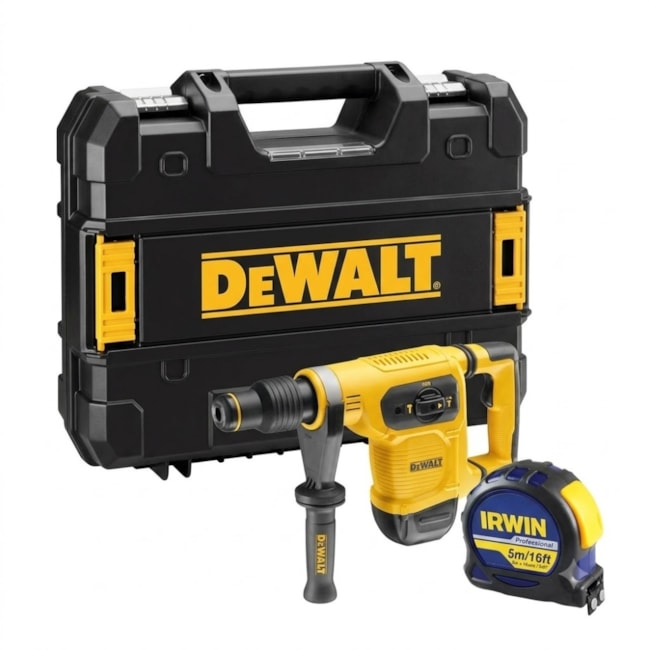 Kit Martelo Perfurador Rompedor D25481K DEWALT 1050W 220V com Maleta + Trena Manual 5 Metros IW13950 IRWIN-79049d08-4a21-404c-86fa-bc7e11d361d9
