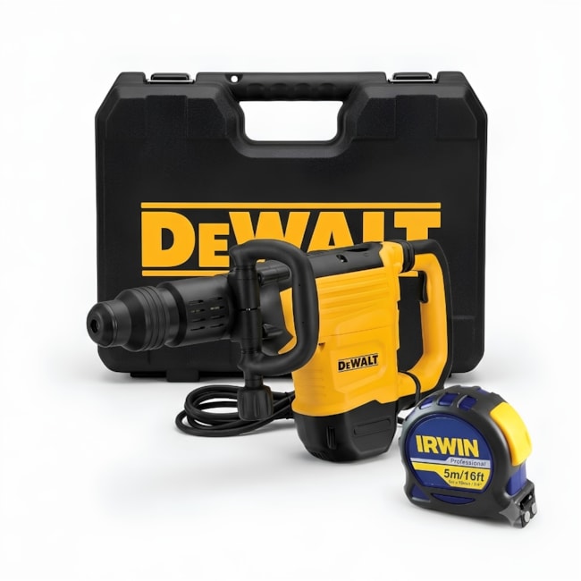 Kit Martelo Perfurador Rompedor D25892K DEWALT 1700W SDS MAX 220V + Trena Manual 5 Metros IW13950 IRWIN-b26ca86b-1cbf-45f7-98c6-f20352c26458