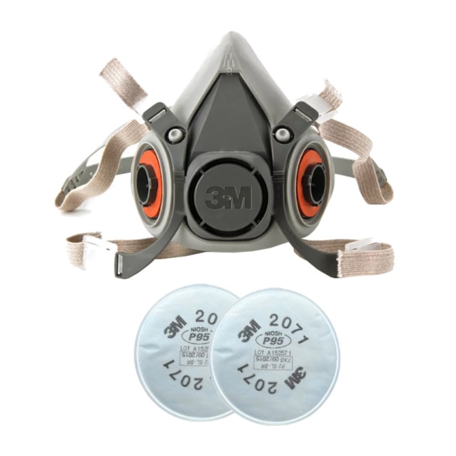Kit Máscara Respiratória Semifacial Média 6200 e Filtro para Particulados PS SL 2071 3M-903b3574-316a-4bc0-bc14-c83dad6ccf34