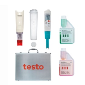 Kit Medidor Portátil pH / Temperatura para Líquidos 0 a 14pH a 0 a +60C° 206-PH1 TESTO