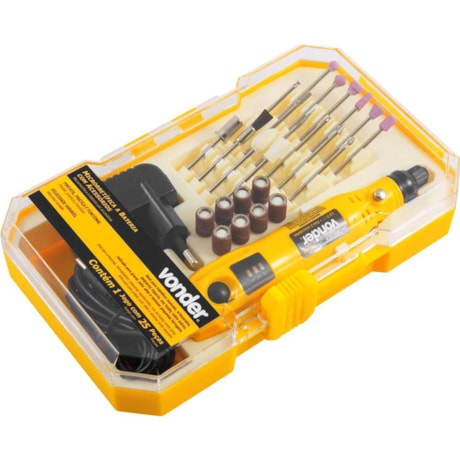 Kit Micro Retífica a Bateria 3.6V 15.000RPM com Carregador Bivolt e 24 Peças MBV036 VONDER-7cb69381-d6eb-4a1f-b4b9-8f8e6b322ad2