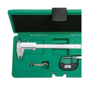 Kit Paquímetro Analógico 150mm e Micrômetro Externo 25mm com Estojo 5002-1 INSIZE