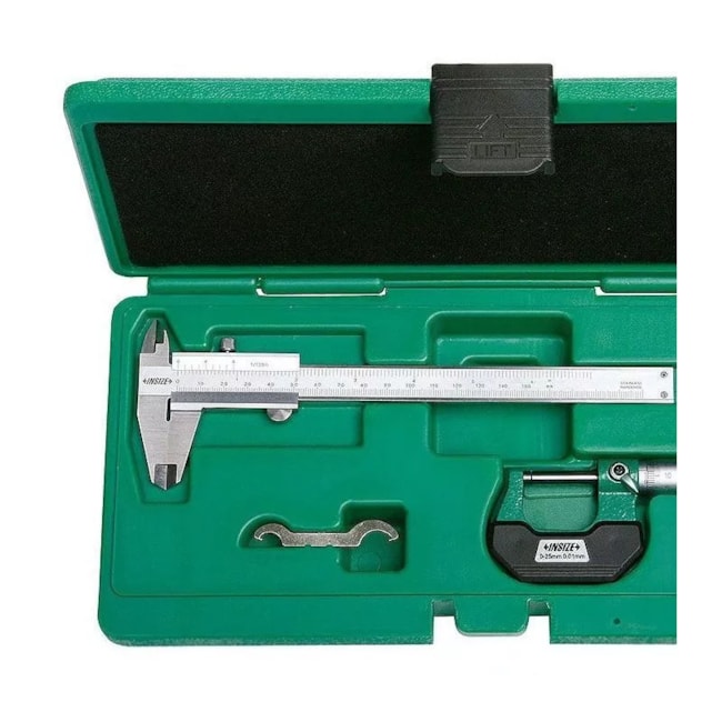Kit Paquímetro Analógico 150mm e Micrômetro Externo 25mm com Estojo 5002-1 INSIZE -3c4a11a2-0afd-4efd-8866-9dcbf7728a1d