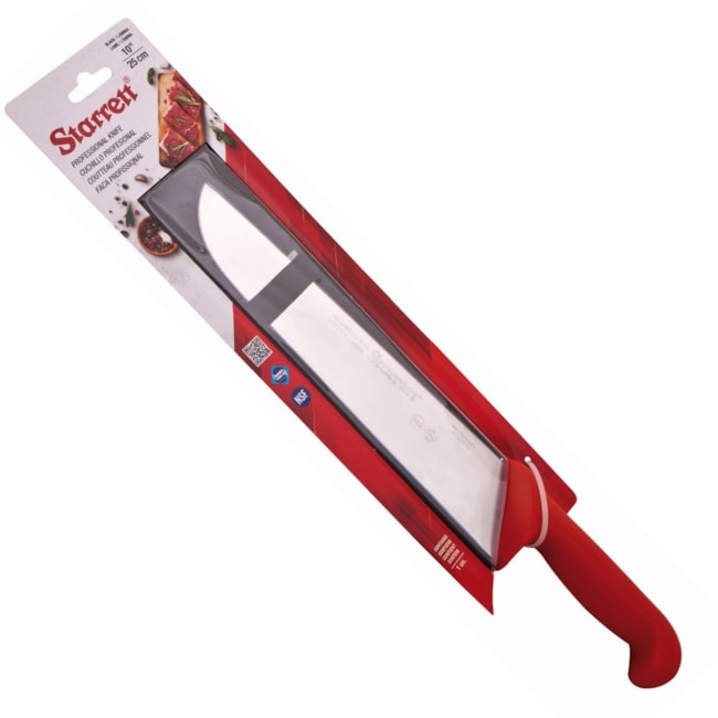 Kit para Churrasco com 3 Facas 1 Chaira e 1 Pedra de Afiar Cabo Vermelho BKK-6R STARRETT-445fe6b9-6afc-4ffb-bcb6-8a9789f80198