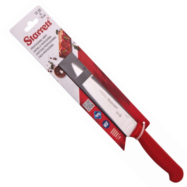 Kit para Churrasco com 3 Facas 1 Chaira e 1 Pedra de Afiar Cabo Vermelho BKK-6R STARRETT-31b98599-56ec-42ac-9c8b-6be573874447