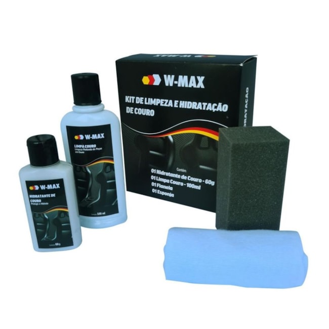 Kit para Limpeza e Hidratação de Couro com 4 Peças 5986135001 W-MAX WURTH-960e64b5-18cc-4a20-afa5-b3fcfecfa3a8