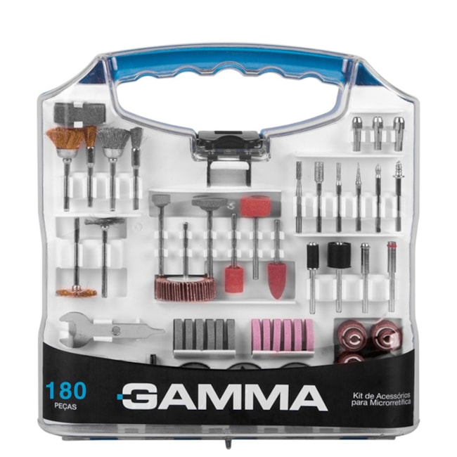 Kit para Microrretífica de Uso Geral com 180 Peças G19507AC GAMMA-0c442367-9bef-4c0a-b9c4-0fe5066305f8