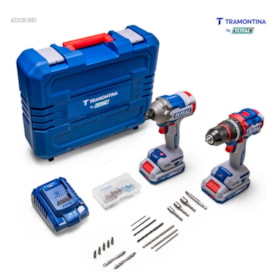 Kit TRAMONTINA MASTER 42328/001 Furadeira Parafusadeira de Impacto 1/2