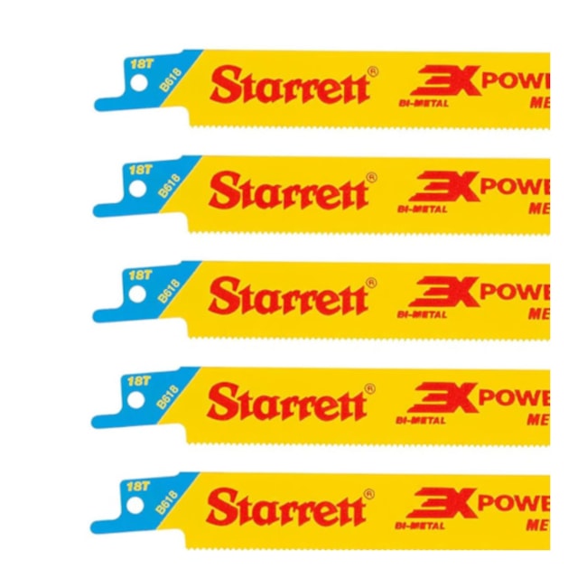 Lâmina Bimetal Serra Sabre 6'' 18 Dentes 5 Peças B618-5 STARRETT-bfda29fe-f3e2-4894-9fe5-7bf0867b3776