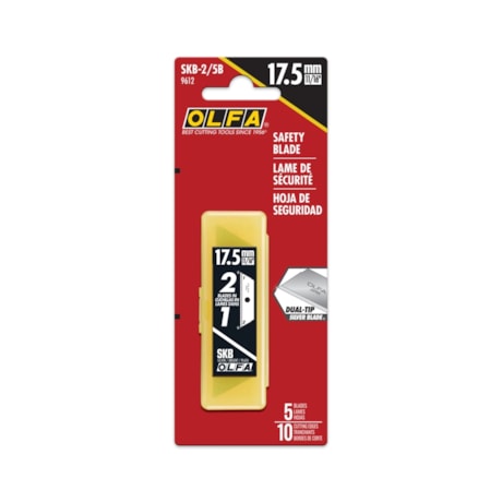 Lâmina de Segurança 17,5mm para Estilete Trapezoidal com 5 Lâminas SKB-2/5B OLFA-b50ed7fa-2189-4456-9fab-7efbd086d883