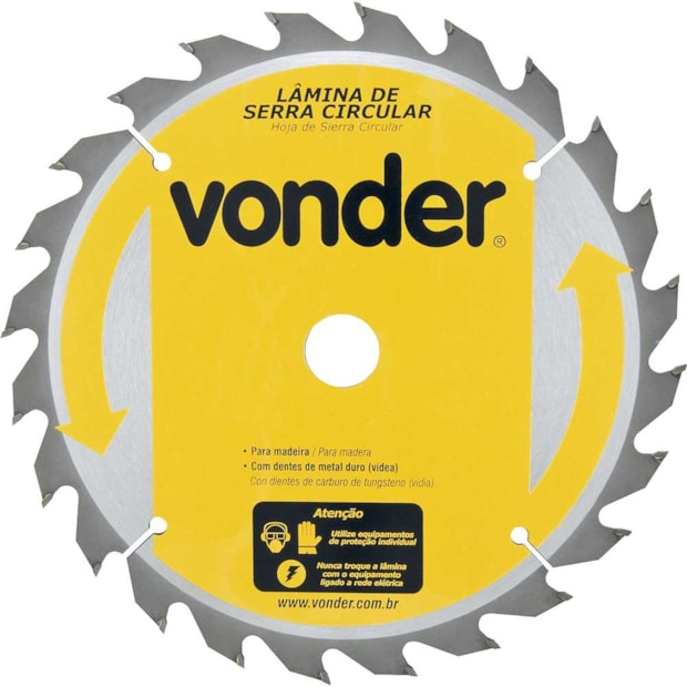 Lâmina de Serra Circular com 24 Dentes 235x25 4650235240 VONDER-2f516dc2-81a5-4ac5-8ad9-a838ec1acddf