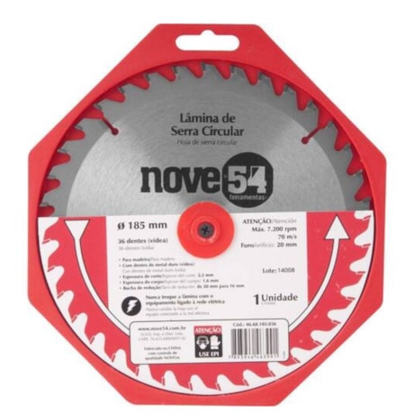 Lâmina de Serra Circular com 36 Dentes 185x20 4668185036 NOVE54-47ea53ff-a92e-4e0f-a607-7589b238f880