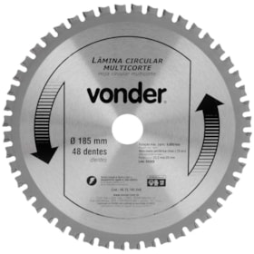 Lâmina de Serra Circular com 48 Dentes 185x1.1 4675185048 VONDER