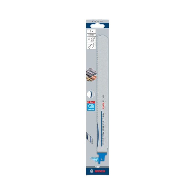 Lâmina de Serra Sabre PRO Medium-Thick Metal Precise 5 Peças 2608658996 BOSCH-5105fbf6-effe-4438-b86f-744ebc8d4944