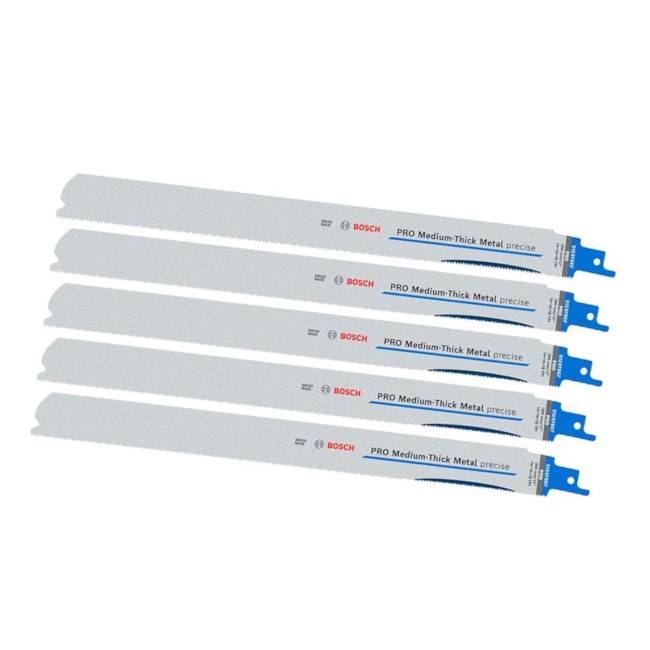 Lâmina de Serra Sabre PRO Medium-Thick Metal Precise 5 Peças 2608658996 BOSCH-9d5b66c5-f726-4124-8ac8-9293030ade46