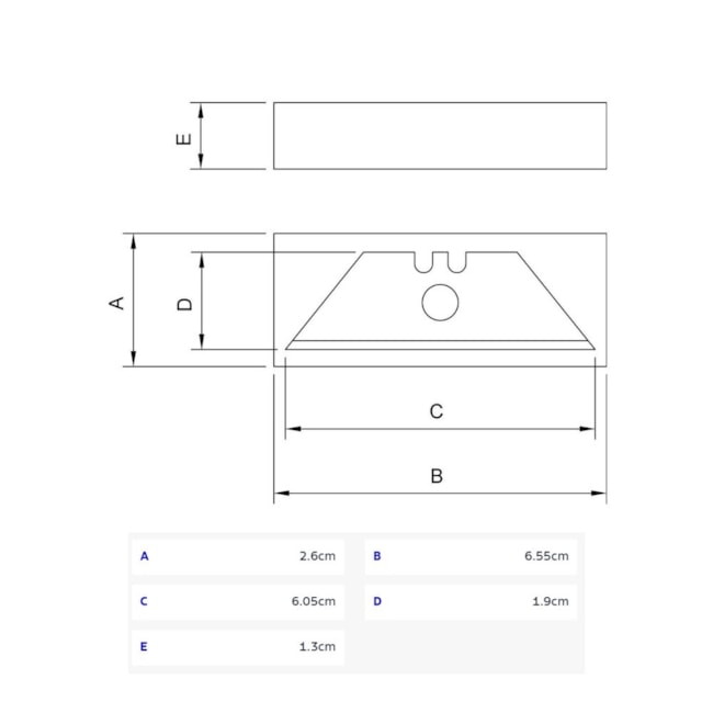 Lâmina para Estilete Trapezoidal 8mm com 10 Peças 44033510 TRAMONTINA PRO-1a842816-18c0-46f8-b898-c2057e77844a
