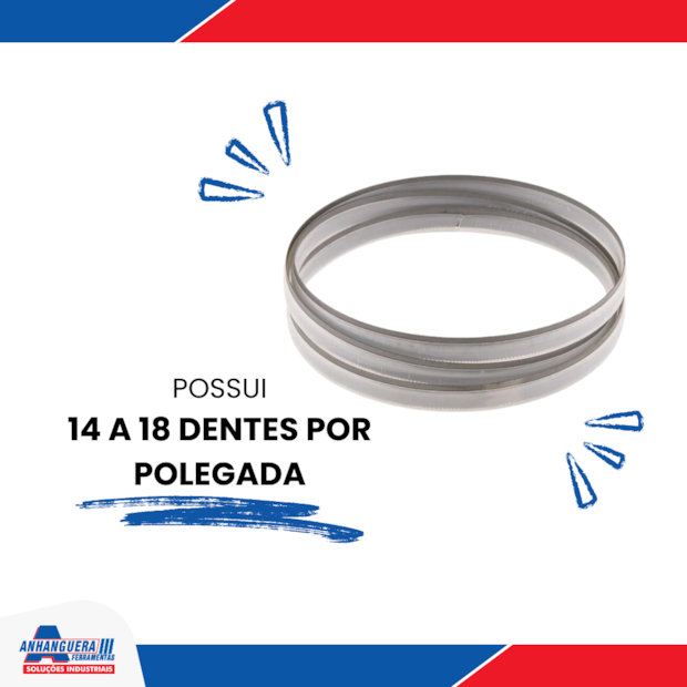 Lâmina Serra Fita Univerz 13 x 0.50mm x 14-18 Dentes 1.47MTS 1101-3 STARRETT-ff2932e5-3b92-4398-8a6c-a3d791e944f8