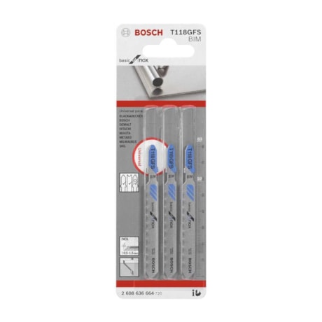 Lâminas de Serra Tico Tico Bimetal 57 mm para Aço Inoxidável 3 Peças T118GFS 2608636664 BOSCH-a42d775d-8215-4fde-9629-0eba74eec60e