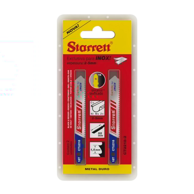 Lâminas de Serra Tico Tico Bimetal para Inox 55mm 2 Peças CTU224-2 STARRETT-25cf8c4f-e39d-4c8b-be3a-f2d3423c2d40