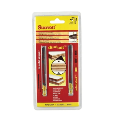 Lâminas de Serra Tico Tico Bimetal para Madeira Dualcut 75 mm 2 Peças BU3DC-2 STARRETT-036d762e-c018-4aa7-8774-5b7513306f38