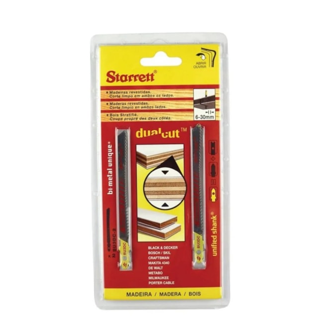 Lâminas de Serra Tico Tico Bimetal para Madeira Dualcut 75 mm 2 Peças BU3DC-2 STARRETT-caa444c8-be6b-4108-bc81-5930dfeaeb99