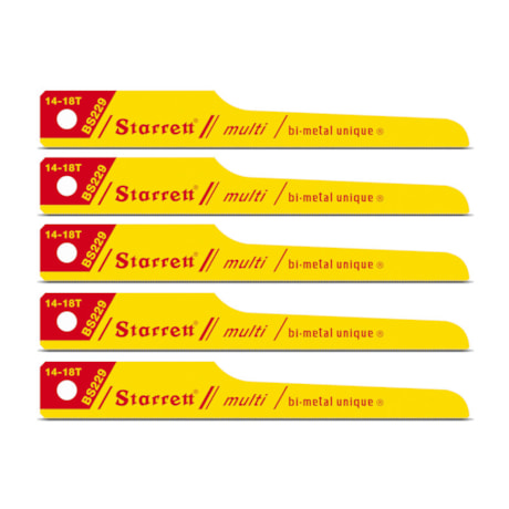 Lâminas de Serra Tico Tico Bimetal para Máquinas Pneumáticas 13 mm 5 Peças BS229-5 STARRETT-2db33320-081f-4099-95cb-14b1757e5c97