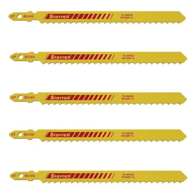 Lâminas de Serra Tico Tico para Madeira 100 mm 5 Peças BU46 STARRETT-251f1741-ecc1-4401-b96d-8cfc3ec028e1