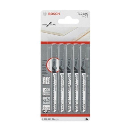 Lâminas de Serra Tico Tico para Madeira 56mm 5 Peças T101AO 2608667304 BOSCH-2663852c-5349-4f30-a352-8c269893bc74